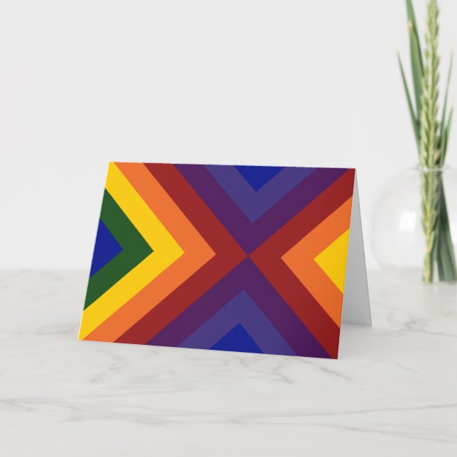 Cartão De Agradecimento Rainbow Chevrons (Frente)