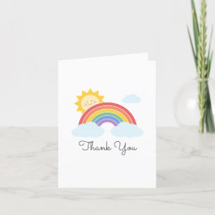 Cartão De Agradecimento Rainbow Sunshine