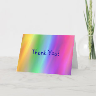 Cartão De Agradecimento Rainbow Thank You Card