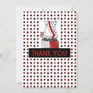 Cartão de Agradecimento Rainha de Cartas Estilo La