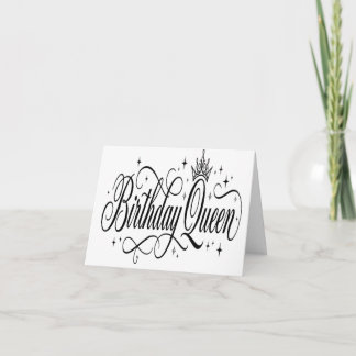 Cartão De Agradecimento Rainha do Aniversário Grupo de Celebração Personal