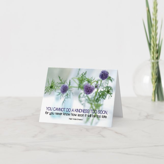 Cartão De Agradecimento Ralph Waldo Emerson citação inspiracional "bondade (Frente)