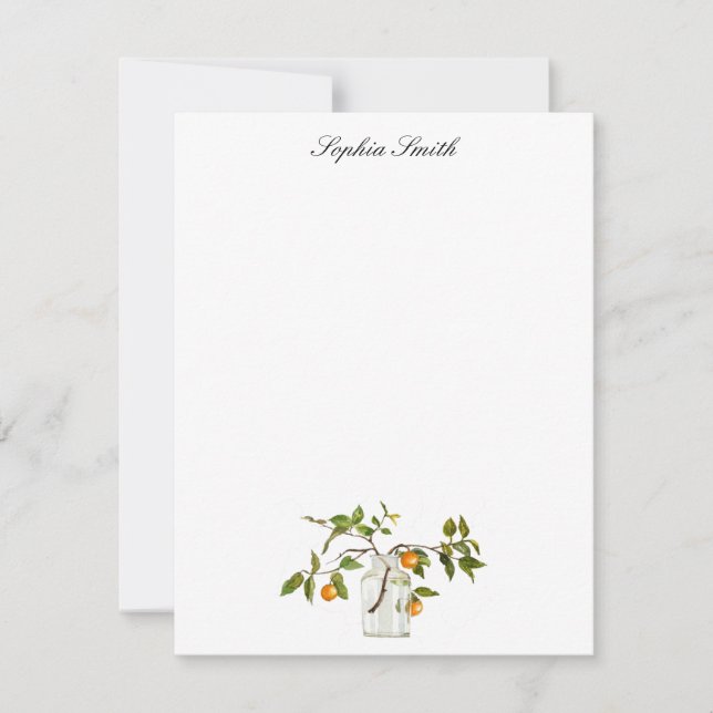 Cartão De Agradecimento Ramal de limão no Jar (Frente)