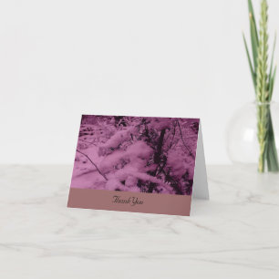 Cartão De Agradecimento Ramificações cobertas por neve Obrigado