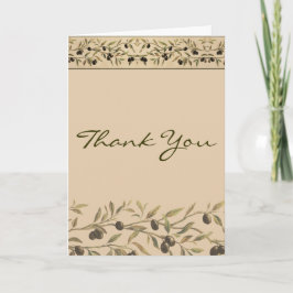Cartão De Agradecimento Ramo de Oliveira: Um Toque Toscano Obrigado