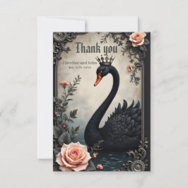 Cartão De Agradecimento Rare as a black swan, timeless as true love.