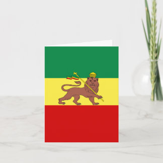 Cartão De Agradecimento Rasta Reggae Leão de Judah