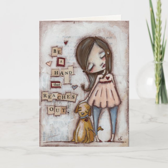 Cartão De Agradecimento Reaching Hand - Greeting Card (Frente)