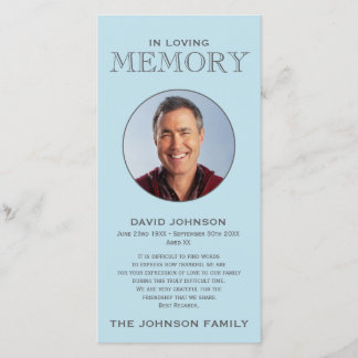 Cartão De Agradecimento Reconhecimento memorável azul Pastel da família