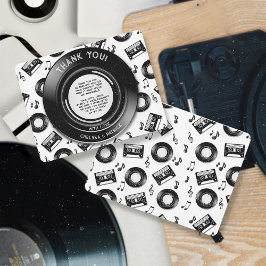 Cartão De Agradecimento Recorte de vinilo e fita de cassete com gravação r