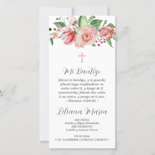 Cartão De Agradecimento Recuerdo Bautizo Espanhol Baptism Favorito