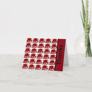 Cartão De Agradecimento Red 2017 Graduation Custom (Personalização Da Grad