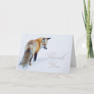 Cartão De Agradecimento Red Fox in Winter
