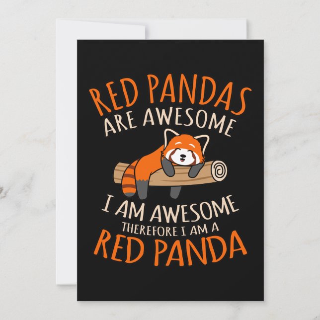 Cartão De Agradecimento Red Pandas Are Awesome Cute Pet Animal Panda Lover (Frente)