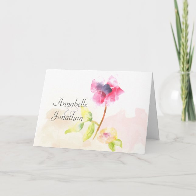 Cartão De Agradecimento Red Poppy Thank You Photo Card (Frente)