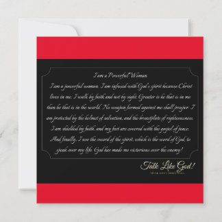 Cartão De Agradecimento Red Powerful Woman Affirmation Card