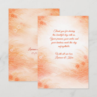 Cartão De Agradecimento Red Seigaiha – Japanese Wedding Collection