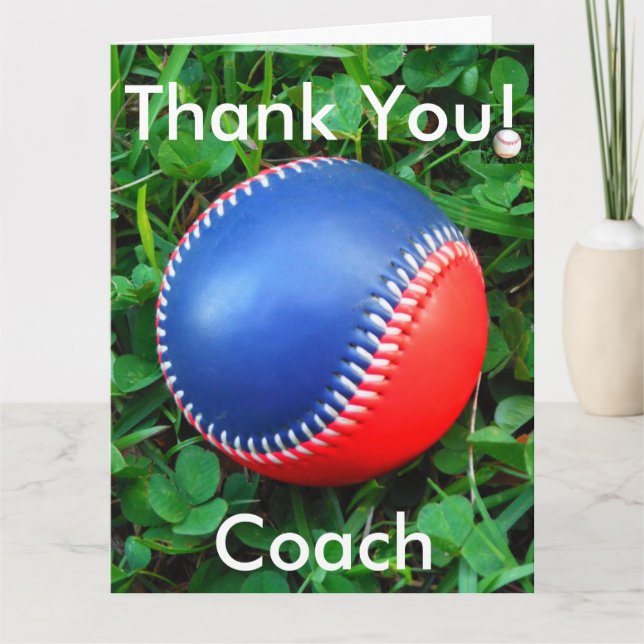 Cartão De Agradecimento Red White & B Baseball custom thank you card (Frente)