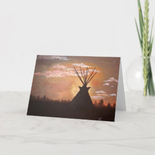 Cartão De Agradecimento Refazendo à noite