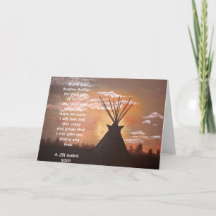 Cartão De Agradecimento Refazendo à noite