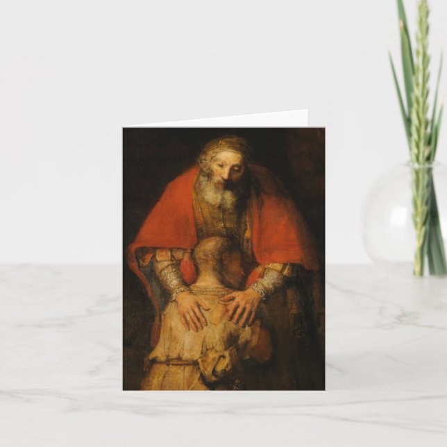 Cartão De Agradecimento Regresso do Filho Prodígio por Rembrandt van Rijn (Frente)