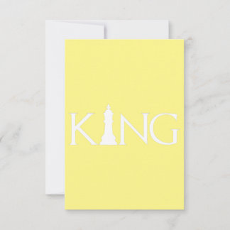 Cartão De Agradecimento rei com a peça de xadrez