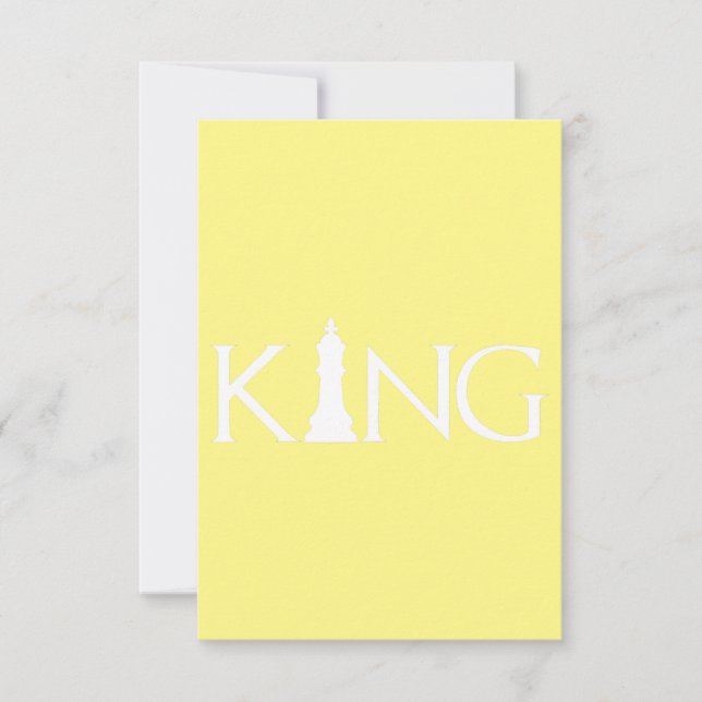 Cartão De Agradecimento rei com a peça de xadrez (Frente)