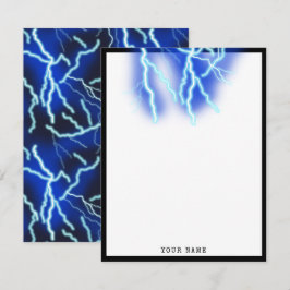 Cartão De Agradecimento Relâmpago - Tempestade de Eletricidade - Céu Notur