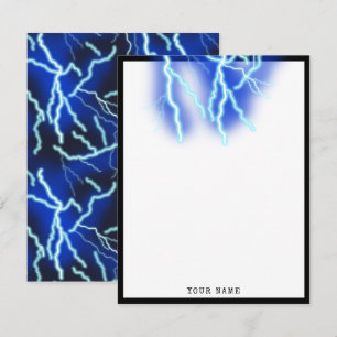 Cartão De Agradecimento Relâmpago - Tempestade de Eletricidade - Céu Notur