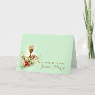 Cartão De Agradecimento Religião católica de primeira comunhão