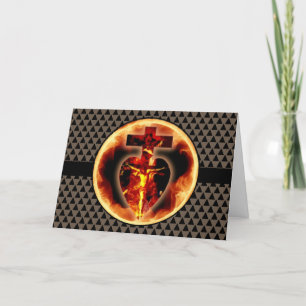 Cartão De Agradecimento Religião Católica Santa Trindade Jesus no Crucifix