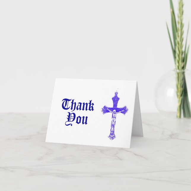 Cartão De Agradecimento Religious Thank you Card (Frente)