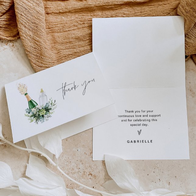 Cartão De Agradecimento Remova o Chá de fraldas de frascos para injetáveis (Criador carregado)