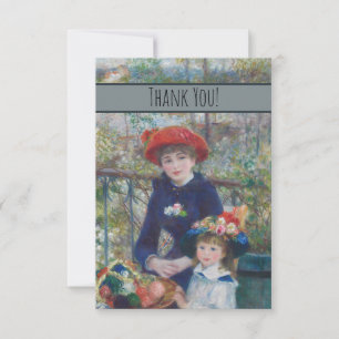 Cartão De Agradecimento Renoir Duas Irmãs Varanda Impressionismo Francês