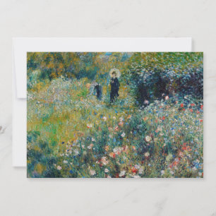 Cartão De Agradecimento Renoir - Mulher com Guarda-Sol num Jardim