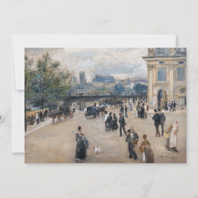 Cartão De Agradecimento Renoir - Paris, Institut au Quai Malaquais (Frente)
