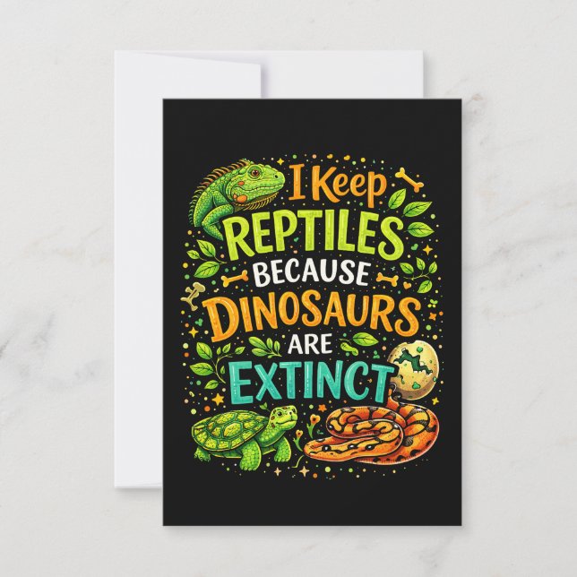 Cartão De Agradecimento Reptiles Rule (Frente)