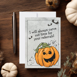 Cartão De Agradecimento Reserve Tempo para suas Indicações de Halloween