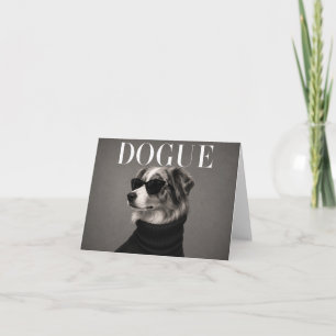 Cartão De Agradecimento Retrato de Australian Shepherd na Moda Carta de Ag