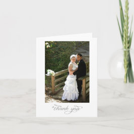 Cartão De Agradecimento Retrato de Casamento Obrigado Nota