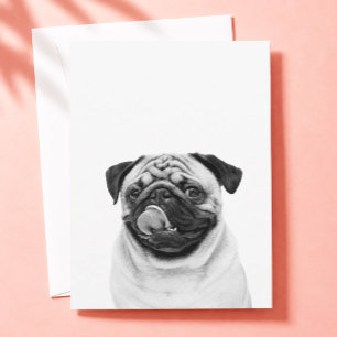 Cartão De Agradecimento Retrato Personalizado de Pet Foto de Cachorro Ga