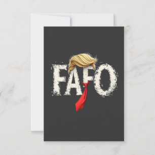 Cartão De Agradecimento Retro-americano Donald Trump FAFO USA Flag Patriot