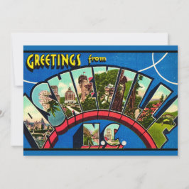 Cartão De Agradecimento Retro Asheville NC 5x7 Big Postcard