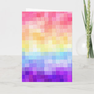 Cartão De Agradecimento Retro Boho Funky Quirky Xenogender Xadrez Pride