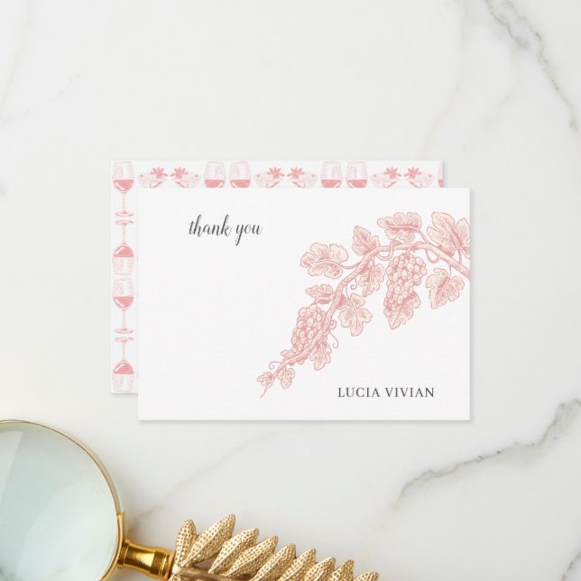 Cartão De Agradecimento Retro de Champanhe de Fábrica de Frutas (Frente/Verso In Situ)