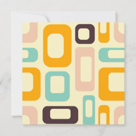 Cartão De Agradecimento Retro geometric pattern in light beige background