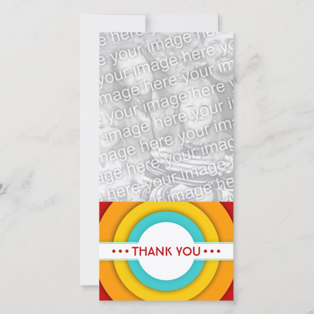 Cartão De Agradecimento retro obrigado (Frente)