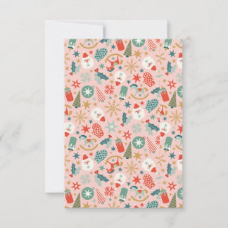 Cartão De Agradecimento Retro Pastel Natal