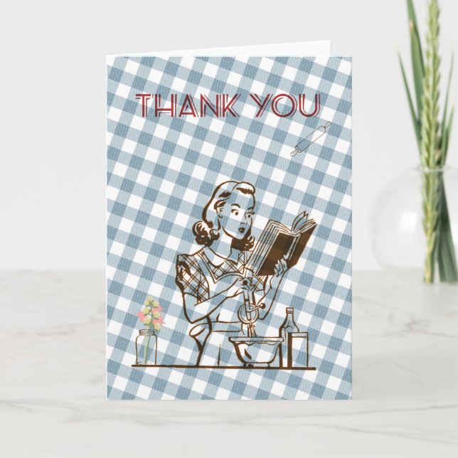 Cartão De Agradecimento Retro themed Thank You card (Frente)