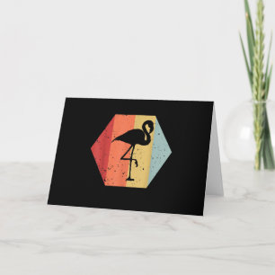 Cartão De Agradecimento Retro Vintage Flamingo Flamingo Lover Cute